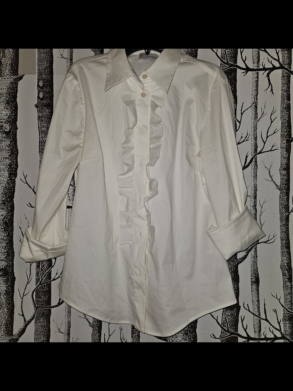 RED Valentino White Collared Blouse